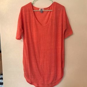 Old Navy Coral V-neck Tunic Size Large